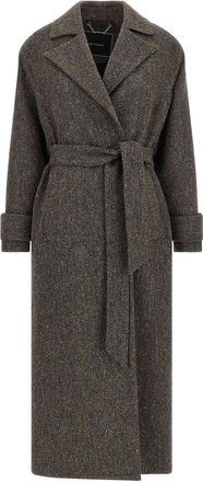 Kiton Chevron Wool Coat