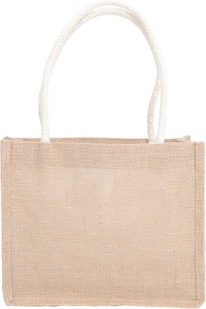 Cabilock Vintage Thickened Jute Shopping Tote Bag with Reinforced Handles Lightweight Medium Linen Pouch for Reusable Grocery Picnic Travel and Everyday Storag