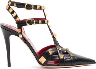 Valentino Garavani Black Studdy Leather Pumps