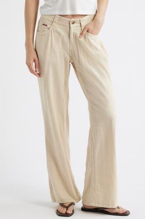 BDG Kayla Linen & Cotton Five-Pocket Pants in Sand at Nordstrom, Size X-Small