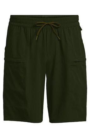 Lands End 9 Inch Packable Cargo Swim Shorts in Dark Cilantro Green at Nordstrom, Size Xx-Large