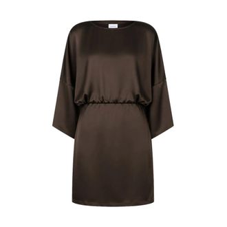 Dante6 Maven Jurk - Dames - Jurken - Bruin - Maat: XS Satijn