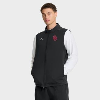 Jordan Brand Mens Jordan Brand Black Oklahoma Sooners Primetime Victory Performance Full-Zip Vest at Nordstrom, Size Xx-Large