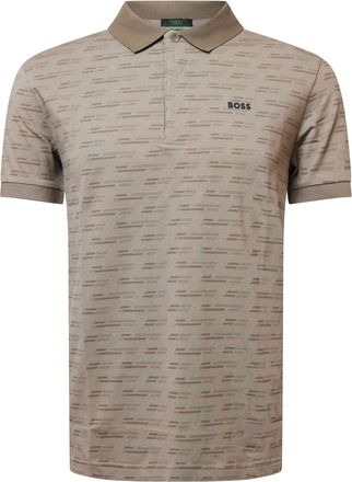 HUGO BOSS Herenpolo van Boss met Paddy Tape all-over print in groen