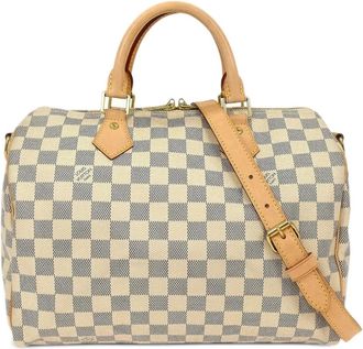 Louis Vuitton 2016 30 Damier Azur Speedy Bandouliere tote bag - Neutrals