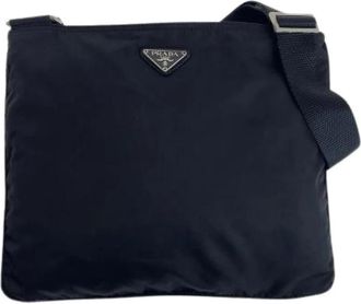 Prada Pre-owned Tessuto Nylon Shoulder Bag - Heren - Vintage Schoudertas - Zwart - ONE Size - Nylon - Vintage