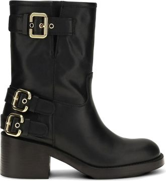 Chlo&eacute; Black Leather Dakota Boots