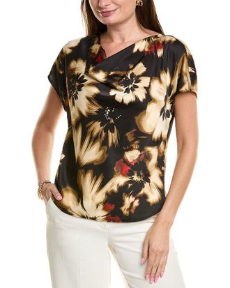 Anne Klein Satin Cowl Blouse
