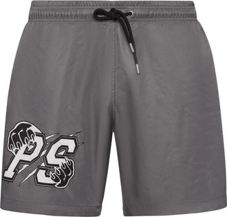 Plein Sport Zwemshorts - Heren - Badpakken - Grijs - XL - Polyester - Fitness