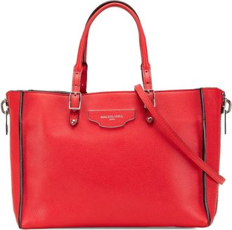 Balenciaga Red Color Leather Shoulder Bag Tote Bag (Pre-Owned)