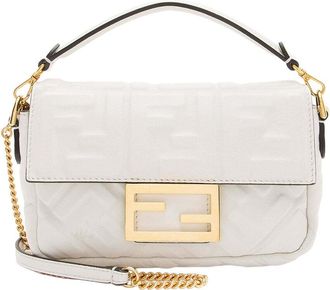 Fendi Fendi Ff Embossed 1974 Mini Baguette Shoulder Bag (Authentic Pre-Loved)