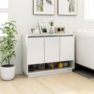 Berkfield Home Sideboard White 97x31x75 cm Engineered Wood | Size: 97 x 31 x 75 cm