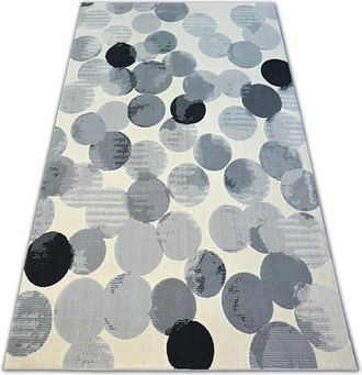 RugsX Rugsx - Alfombra Scandi 18461/752 - Ruedas C&iacute;rculos Crema/gris/negro Multicolour 160x230 Cm