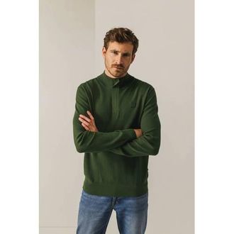 State of Art trui met ingebreid patroon donkergroen