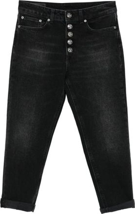 Dondup Koons Loose-fit Jeans - Dames - Cropped Jeans - Zwart - W29 - Katoen - Jeans