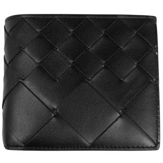 Bottega Veneta Intrecciato Black Leather Wallet (Bi-Fold) (Pre-Owned)