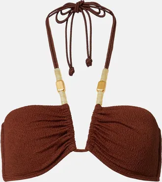 Vix Harper Carol beaded bikini top