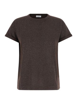 Brunello Cucinelli Brown Crew Neck T-Shirt