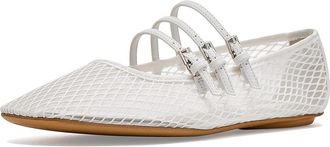 Franco Sarto Tatum Womens Dress Flat Shoes White Mesh : 9.5 M, Synthetic