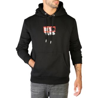 Diesel Mens Graphic Hoodie A008750hahq - Black Cotton - Size X-Small
