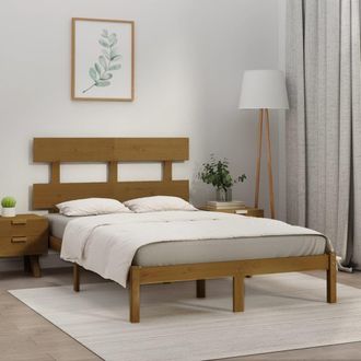 Berkfield Home Bed Frame Honey Brown Solid Wood 200x200 cm