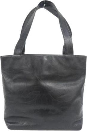 Chanel Pre-owned Vintage Tote Bag - Dames - Vintage Shopper - Zwart - ONE Size - Leer - Vintage