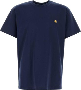 Carhartt Work in Progress Navy Blue Logo T-shirt