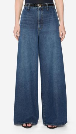 Frame Denim Drape Wide Leg Jeans In Tommy