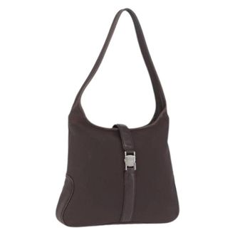 Ferragamo Pre-owned Shoulder Bag - Dames - Pre-owned - Bruin - Maat: ONE Size Leer