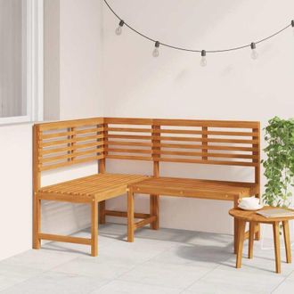 vidaXL Vidaxl - Panca da Giardino ad Angolo 140 cm Legno Massello Acacia