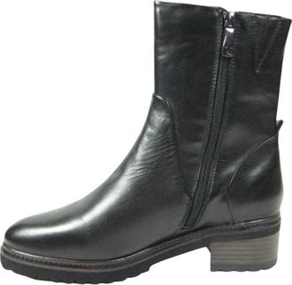 Everybody By B.Z Moda Gema Enkellaars - Dames - Laarzen met Hak - Zwart - 37 EU - Leer - Schoenen