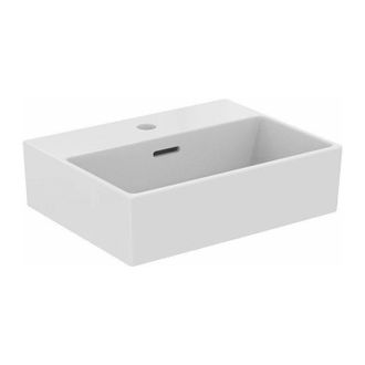 Ideal Lavabo Extra 450x350x150mm, Blanco Lijado Con 1 Orificio Para Grifer&iacute;a Plus, Con Rebosadero Standard