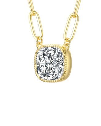 Rachel Glauber 14K Diamond Cz Chain Necklace