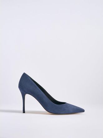 Marion Parke Classic Pump 85 Suede in Navy at Nordstrom, Size 40.5