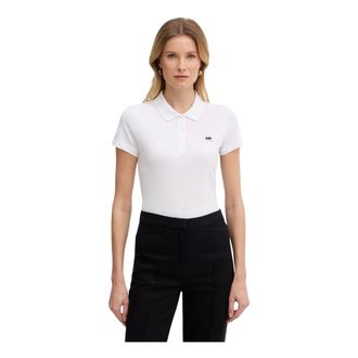 Karl Lagerfeld Tops, Dames, Wit, S, Katoen, Ikon Polo