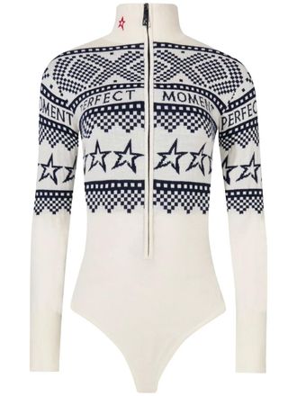 Perfect Moment Holiday body - women - RWS Merino Wool - L - White