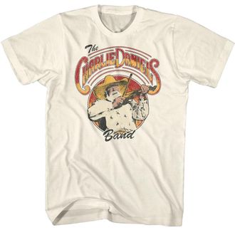 American Classics The Charlie Daniels Band T Shirt Logo & Charlie Adult Short Sleeve T Shirts Country Music Vintage Style Graphic Tees, Off-white, XXL