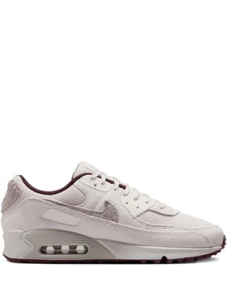Nike Air Max 90 PRM Sail/Burgundy Crush sneakers - men - Fabric/Fabric/Rubber - 11.5 - Neutrals