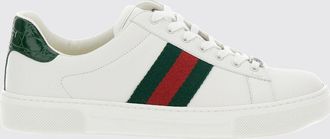 Gucci Sneaker Ace in pelle di vitello con nastro Web a righe