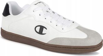 Champion Mens Prestige Mix Material Low Sneakers, White Black ww001, 8.5 UK