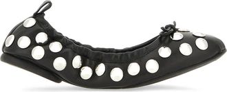 Hogan Womens H684 Ballerina Borchie - Black Leather - Size EU 40