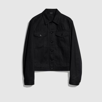 Gucci Cotton Denim Jacket, Size XXL, Black