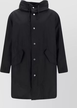 Jil Sander logo print oversized cotton parka