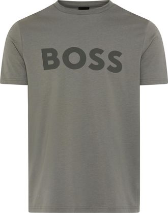 Boss Orange by Hugo Boss T-Shirt BOSS ORANGE Thinking, Herren, Gr. 4XL, open grau077, Jersey, Obermaterial: 100% Baumwolle, regular fit normal, Rundhals, eingesetzt abgesteppt