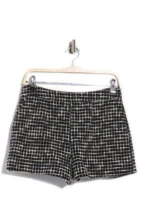 L'agence Ashton Tweed Shorts in Black/Ecru at Nordstrom Rack, Size 12