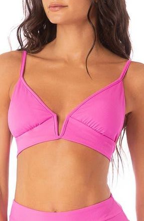 Maaji Parade Reversible Triangle Bikini Top in Pink at Nordstrom Rack, Size X-Large