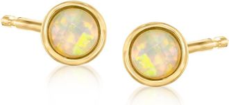 RS Pure by Ross-Simons Opal Stud Earrings in 14kt Yellow Gold