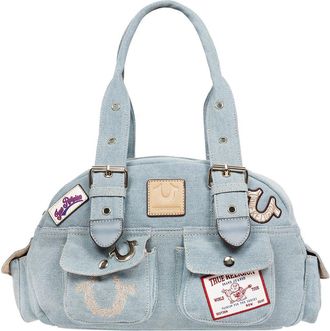 True Religion Multipatch Satchel Bag in Denim at Nordstrom Rack