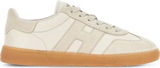 Hogan Low-Top Leather and Suede Sneakers with Contrasting Sole