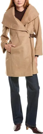 Via Spiga Hooded Wool-Blend Coat